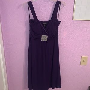 Purple dress, size 6, around knee length